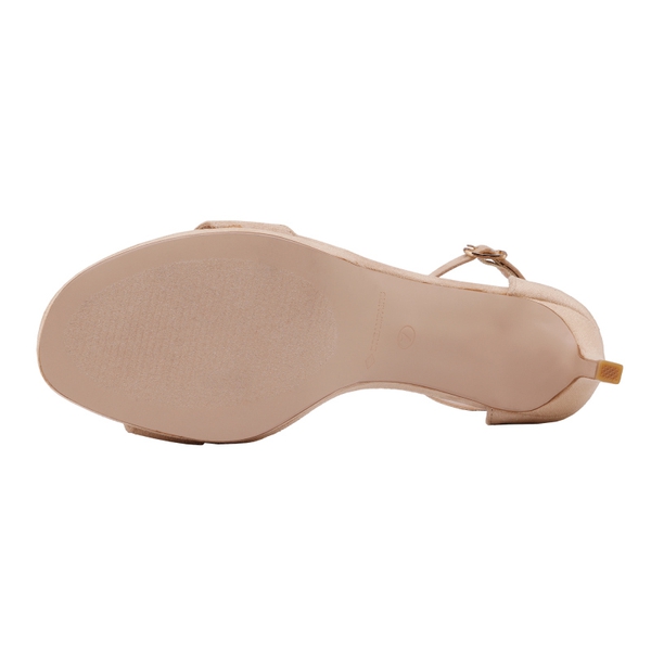 High Heel Pump Sandals - NUDE SUEDE - 4